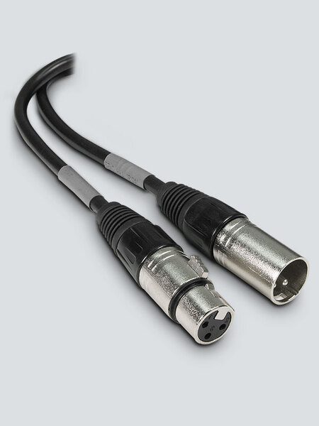 DMX3P25FT 3-PIN 25' DMX CABLE   MALE TO FEMALE 3-PIN CONNECTORS / 24 AWG / BLACK